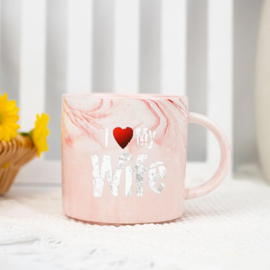 I love my wife Marble Mugs