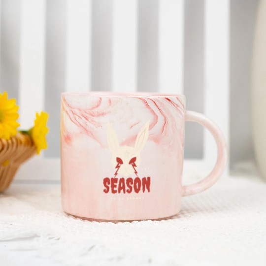 Spooky season scary bunny Spooky season scary bunn Marble Mugs