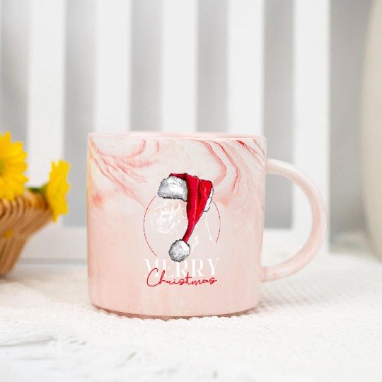 Santa Great Dane Dog Christmas Wilsigns Marble Mugs