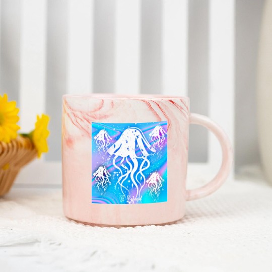V-Legend: Fantasy Jellyfish Marble Mugs