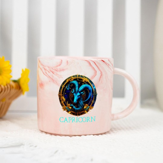 Embrace Your Capricorn Identity: Capricorn Pride Z Marble Mugs