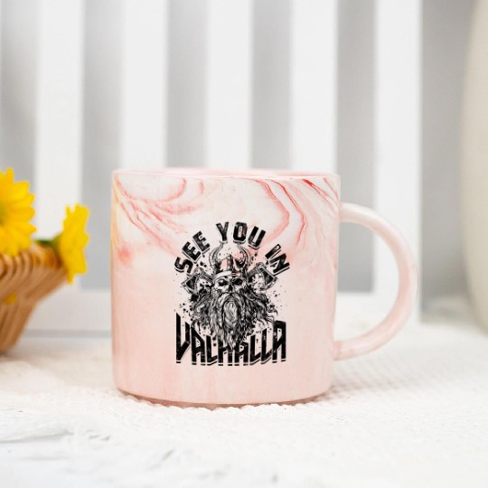 See you in Valhalla - Viking Marble Mugs