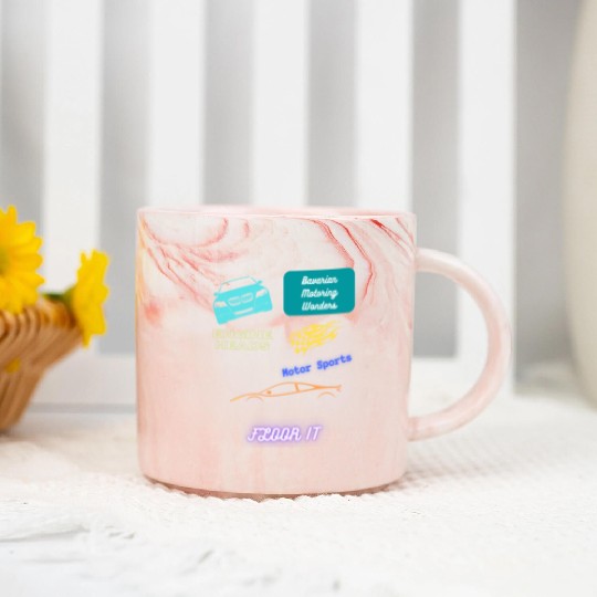 Car racing team design Marble Mugs