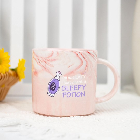 Funny Witch Procrastinating Sleep Potion Pagan Wit Marble Mugs