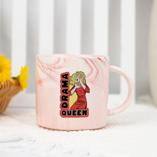 Drama Queen because everything excites me too much Marble Mugs