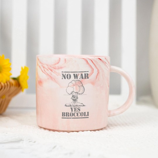 No war yes broccoli Marble Mugs