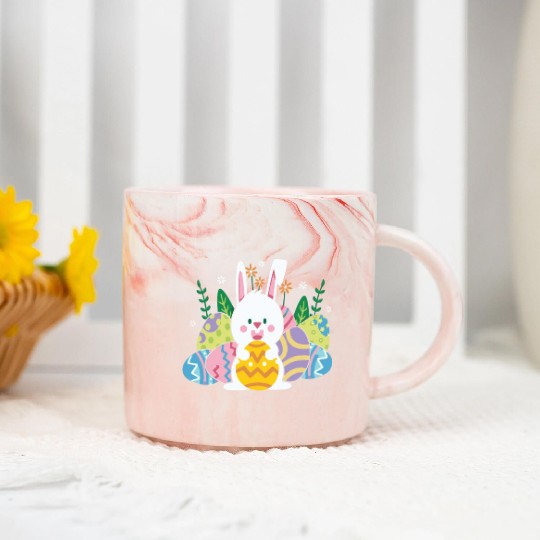 Cute Easter Bunny Egg Hunt Marble Mugs