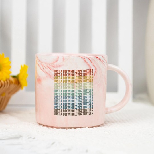 Just A Boy Who Loves Turtles Sea Turtle Lover Marble Mugs