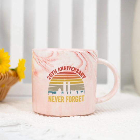 Never Forget 9 11 20th Anniversary Marble Mugs