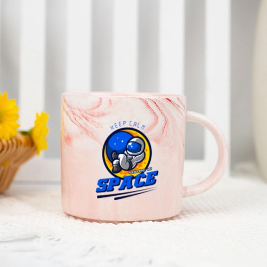 astronaut keep calm you're in space Marble Mugs