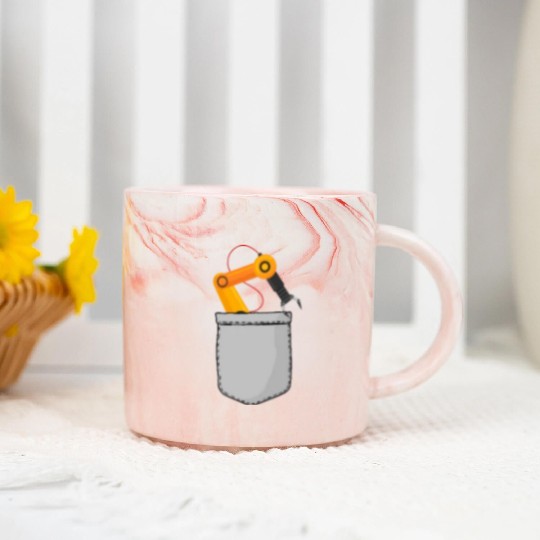 Robot Robotics Engineer Pocket Marble Mugs