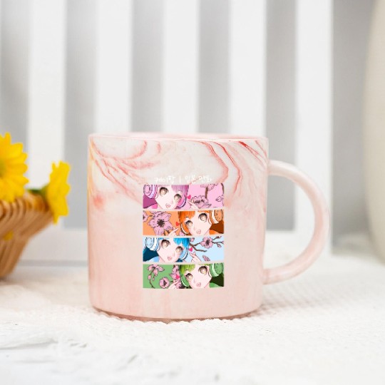 Cute Korean Pop Anime Girls Kpop Kdrama Marble Mugs