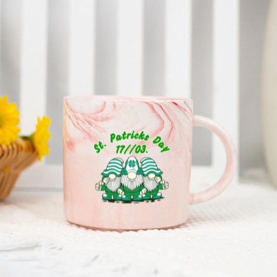 Happy St. Patrick's Day Leprechauns Marble Mugs