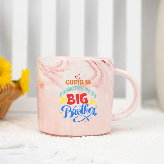 cupid is promoting me to big brother pregnant Marble Mugs