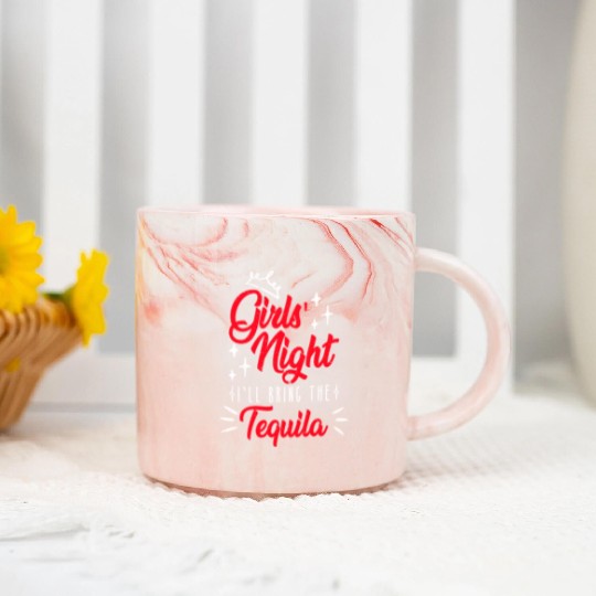 Girls night out I bring the tequila Spring Break Marble Mugs