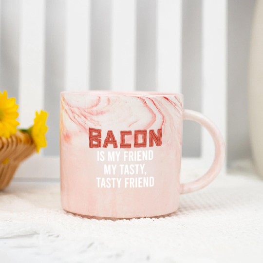 Funny Bacon Lover BBQ Marble Mugs