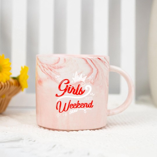 Girls Weekend Vacation Girls Trip Spring Break Marble Mugs