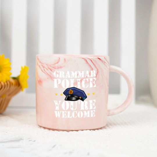 Grammer Police - English Teacher Marble Mugs