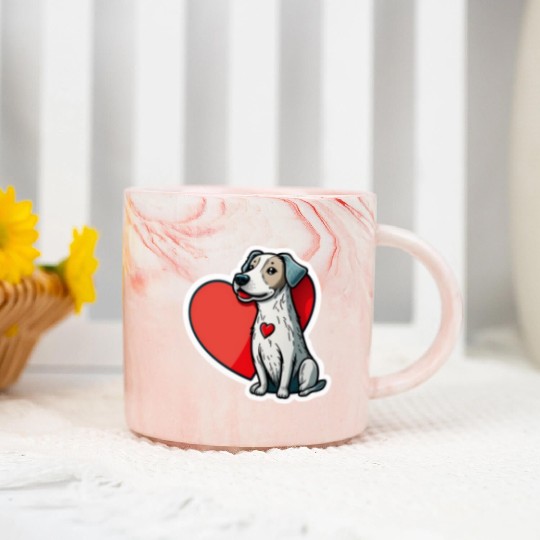 Valentine’s Day Cute Dog Marble Mugs