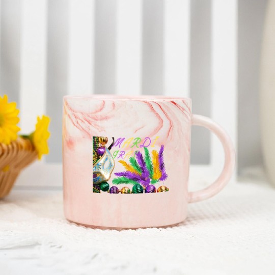 Happy Mardi Gras 2023 Funny Mardi Gras Marble Mugs
