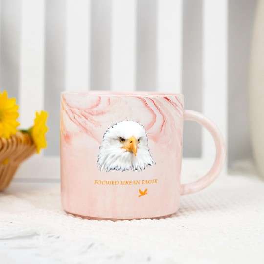 Bald Eagle Gift Idea Focussed like an Eagle Photo Marble Mugs