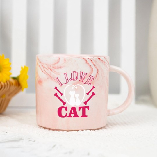 I love cat Marble Mugs