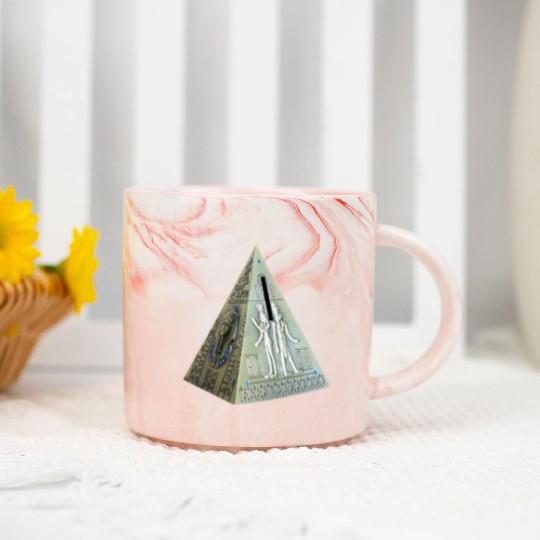 metal pyramide Marble Mugs