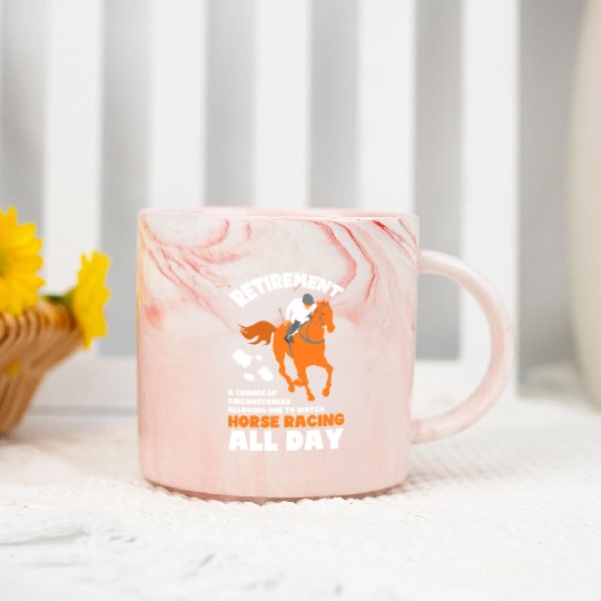 Horse Racing Retirement Gift Marble Mugs
