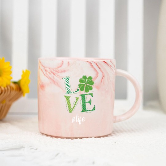Love Life St. Patrick's Day Shenanigans Marble Mugs