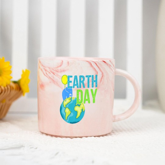 Earth Day 2019 Marble Mugs Great Vintage Ear Elephant S