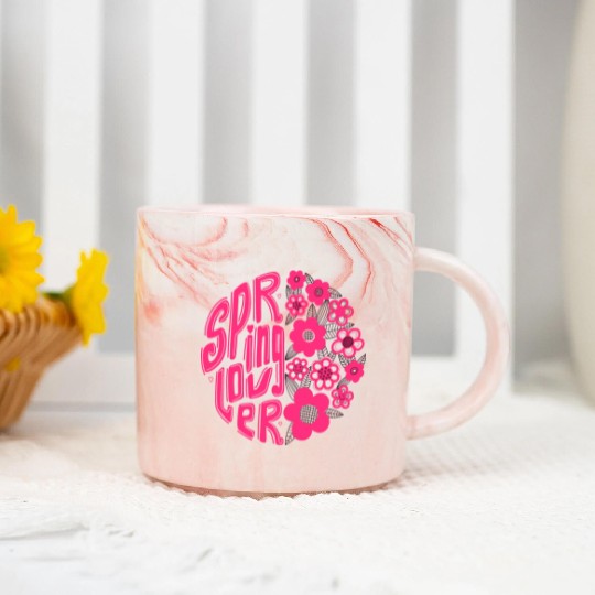 Spring lover. Hello spring Marble Mugs