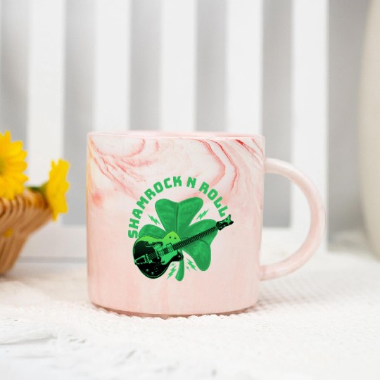 shamrock n roll Marble Mugs