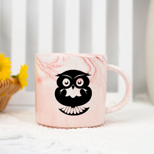sleeping owl vector Marble Mugs