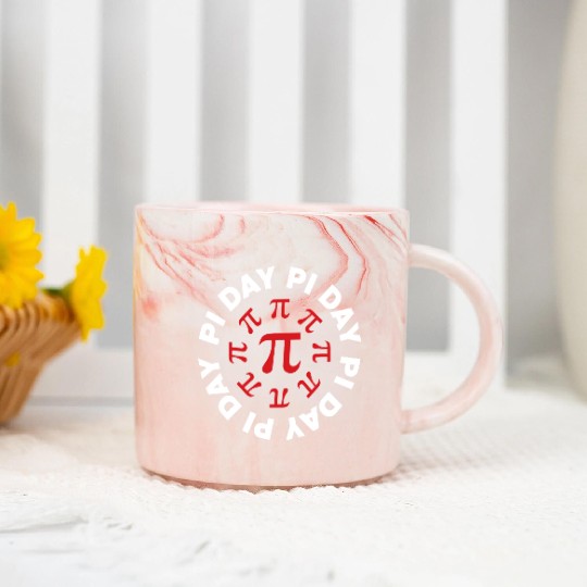 Pi Day Marble Mugs