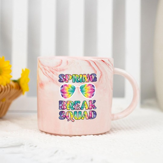 Spring Break Squad Summer Vacation Spring Break Marble Mugs