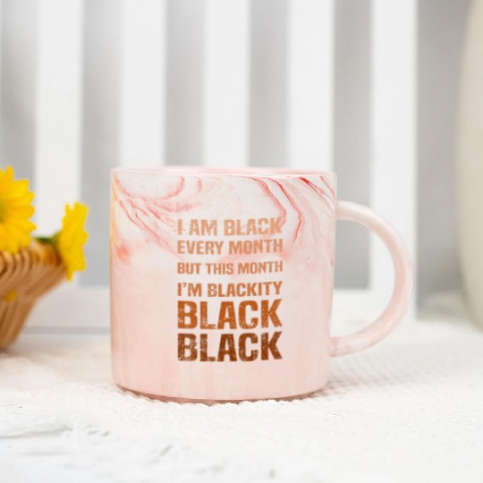 Juneteenth Blackity BLM African Melanin Black Hist Marble Mugs