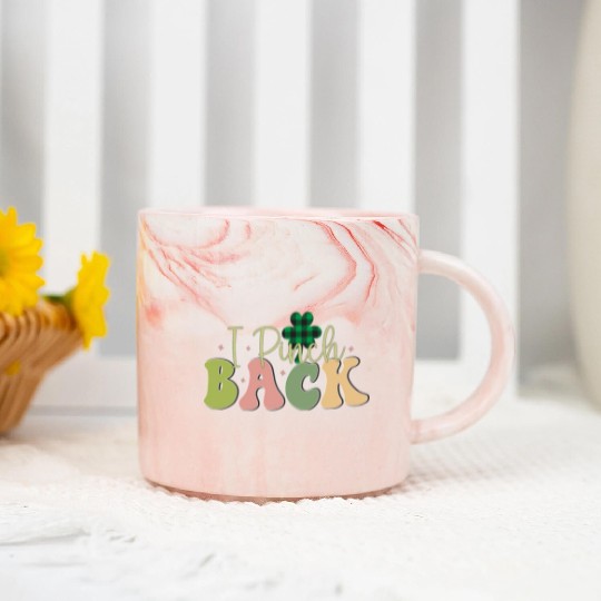 I Pinch Back Sublimation Marble Mugs