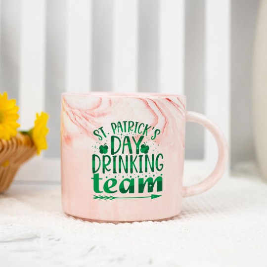 Patricks Day Drinking Team Marble Mugs