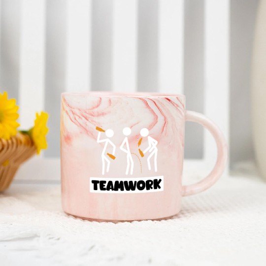 Teamwork Summer Vacation with Friends Spring Break Marble Mugs
