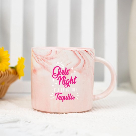 Girls night out I bring the tequila Spring Break Marble Mugs