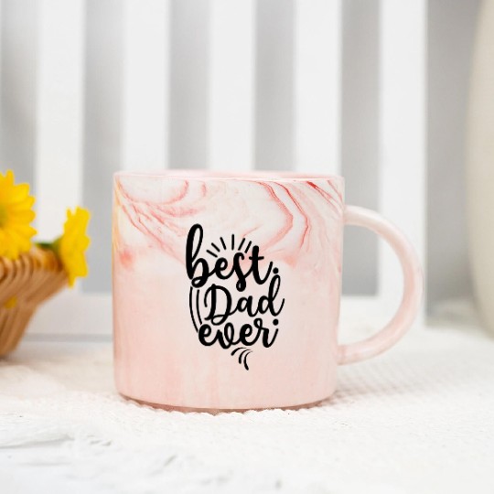 Best Dad Ever Marble Mugs