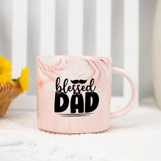 Blessed Dad Marble Mugs