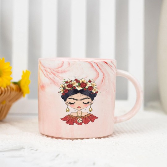Frida Kahlo Marble Mugs