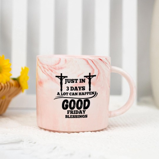 Good Friday, He is Risen, Jesus, Christian gift Marble Mugs