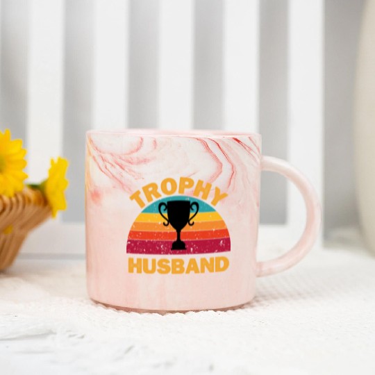 Trophy Husband | Funny Dad Joke Humor Marble Mugs