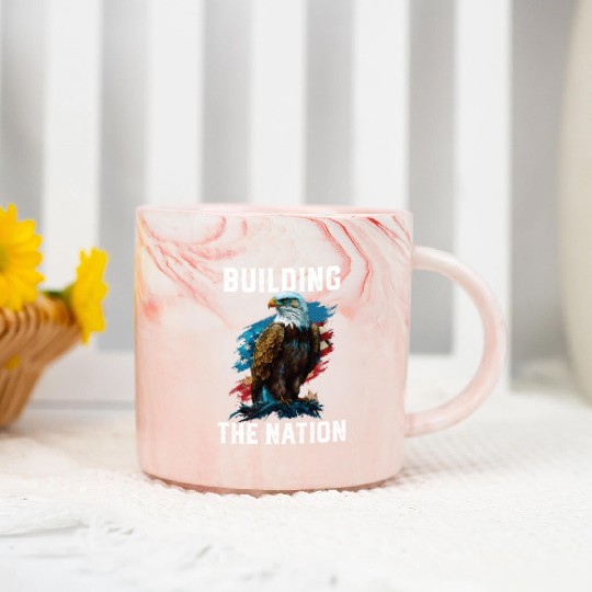 Building the Nation American Bald Eagle America Marble Mugs