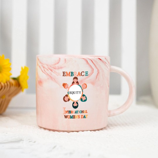 Embrace Equity International Women's Day Marble Mugs