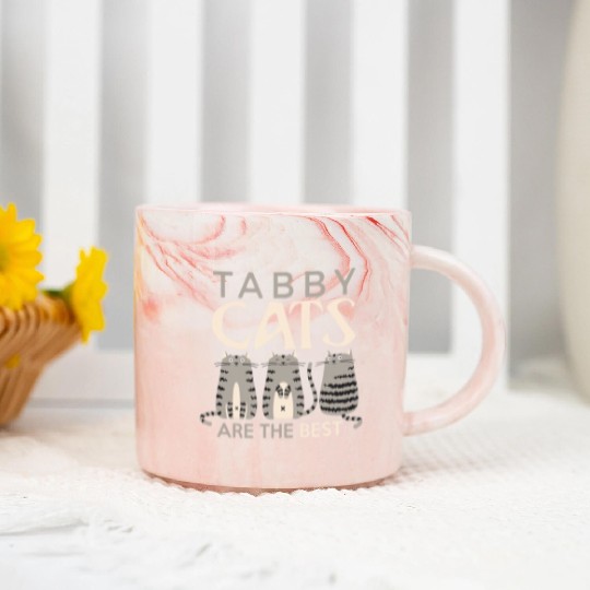 Cat Lover tabby cat owner Tabbies are best Marble Mugs