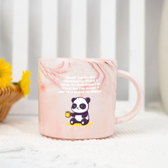 Thank You for Accepting My Weirdness Introvert Ner Marble Mugs