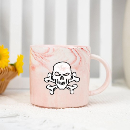 Pirate Skull And Crossbones Marble Mugs